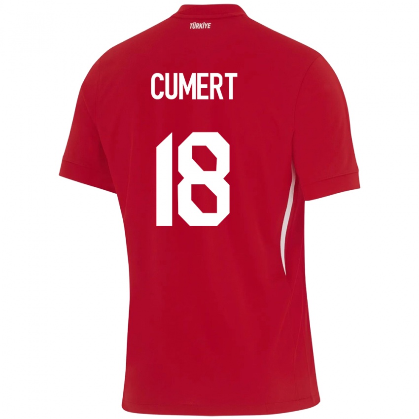 Heren Turkije Ecem Cumert #18 Rood Uitshirt Uittenue 24-26 T-Shirt België