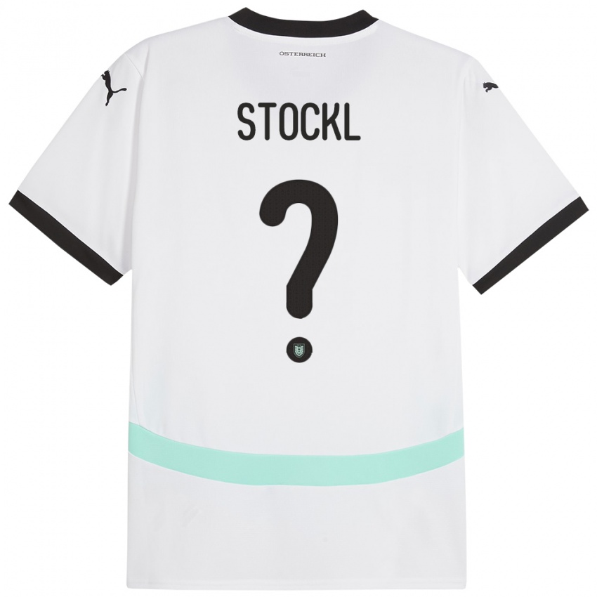Heren Oostenrijk Lars Stöckl #0 Wit Uitshirt Uittenue 24-26 T-Shirt België