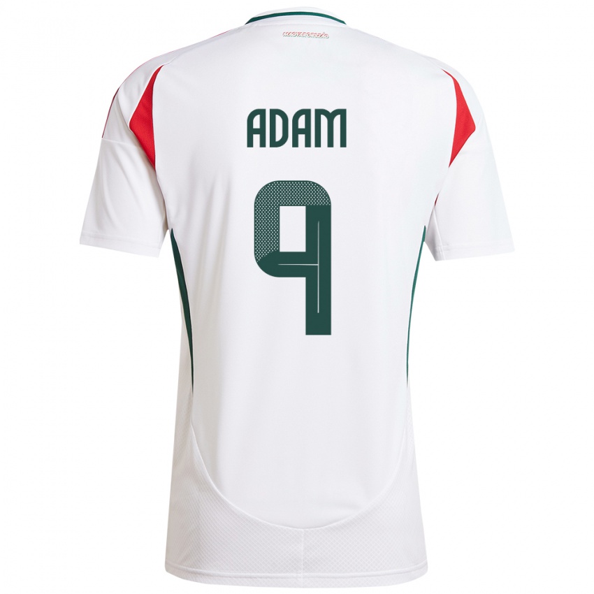 Heren Hongarije Martin Ádám #9 Wit Uitshirt Uittenue 24-26 T-Shirt België