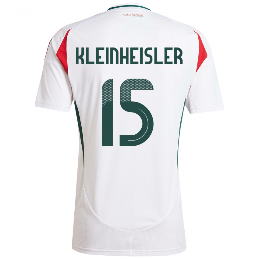 Heren Hongarije László Kleinheisler #15 Wit Uitshirt Uittenue 24-26 T-Shirt België