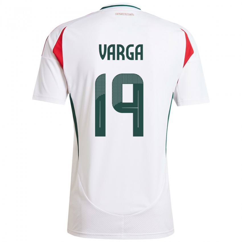 Heren Hongarije Barnabás Varga #19 Wit Uitshirt Uittenue 24-26 T-Shirt België