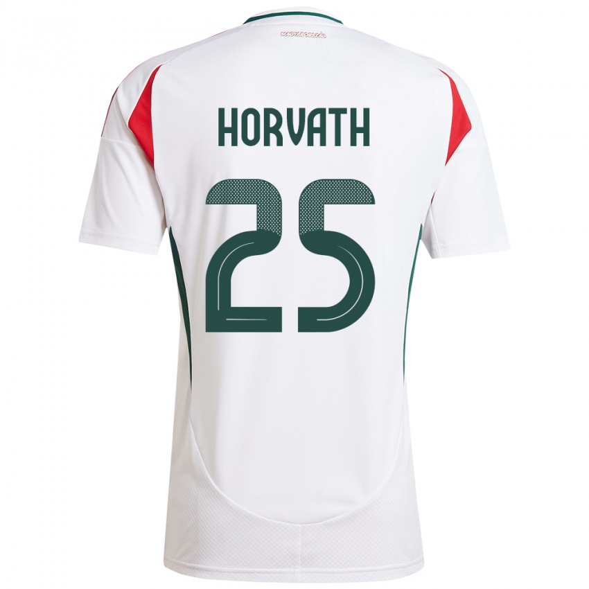 Heren Hongarije Krisztofer Horváth #25 Wit Uitshirt Uittenue 24-26 T-Shirt België