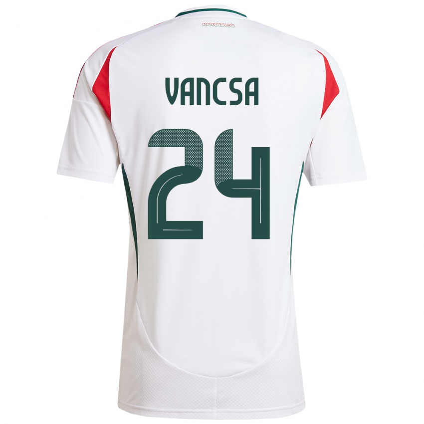 Heren Hongarije Zalán Vancsa #24 Wit Uitshirt Uittenue 24-26 T-Shirt België