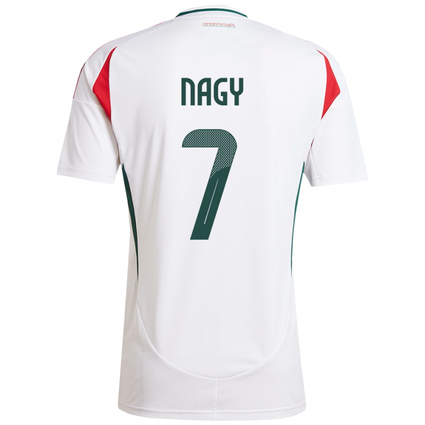 Heren Hongarije Fanni Nagy #7 Wit Uitshirt Uittenue 24-26 T-Shirt België
