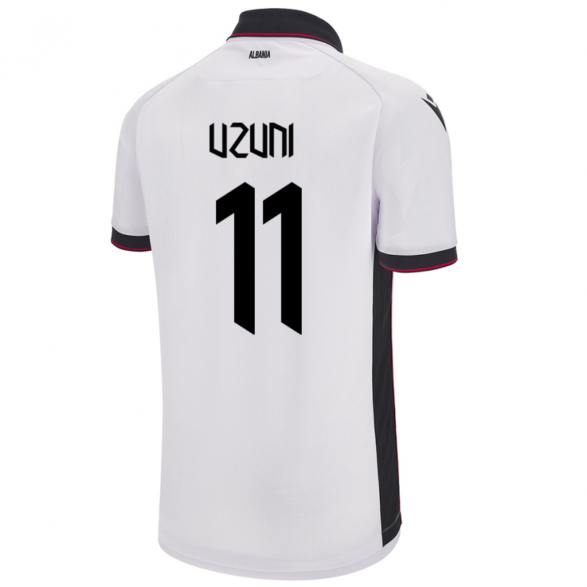 Heren Albanië Myrto Uzuni #11 Wit Uitshirt Uittenue 24-26 T-Shirt België