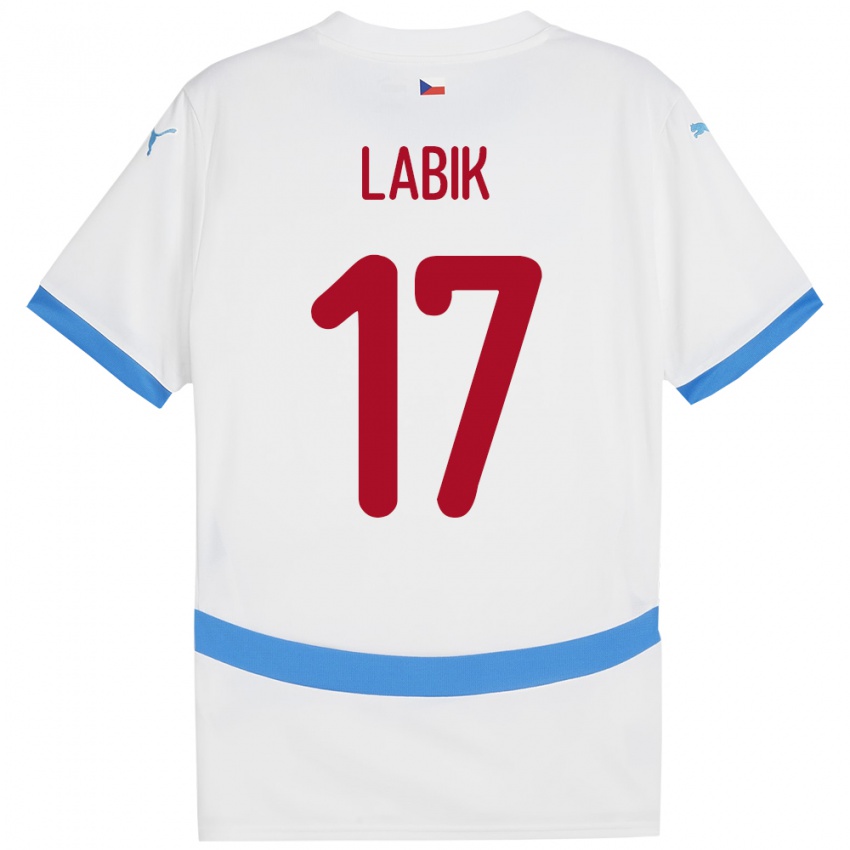 Heren Tsjechië Albert Labik #17 Wit Uitshirt Uittenue 24-26 T-Shirt België