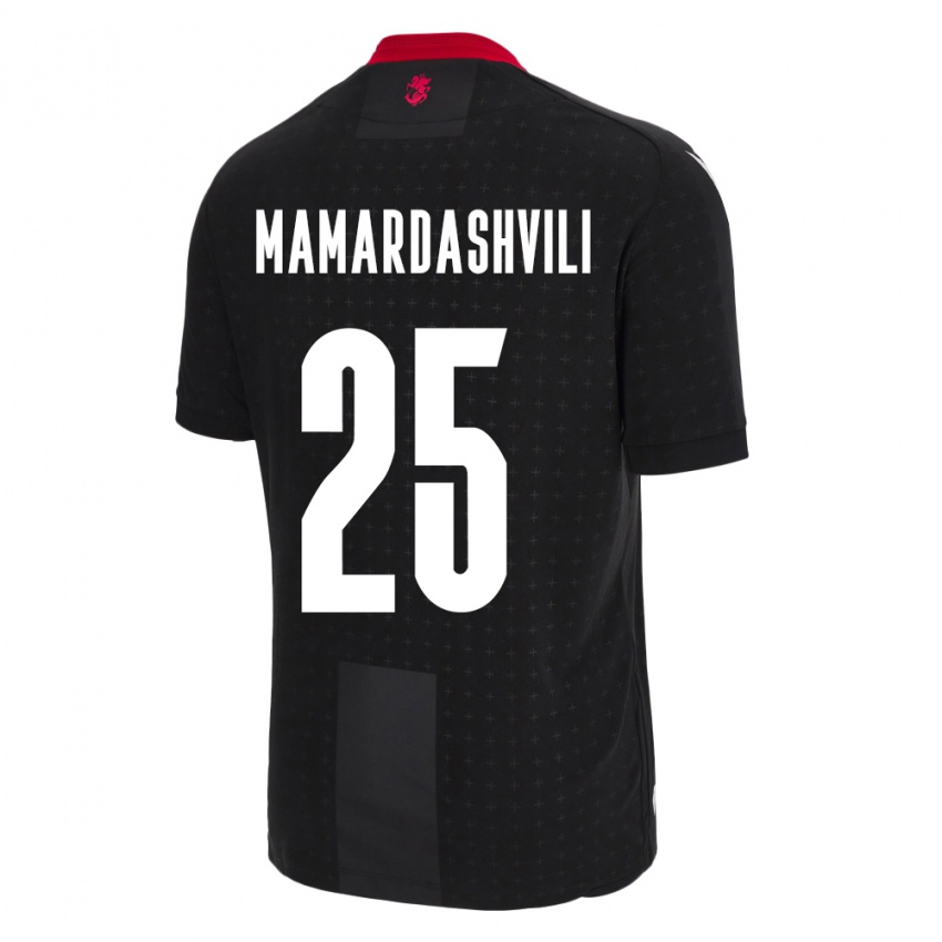 Heren Georgia Giorgi Mamardashvili #25 Zwart Uitshirt Uittenue 24-26 T-Shirt België