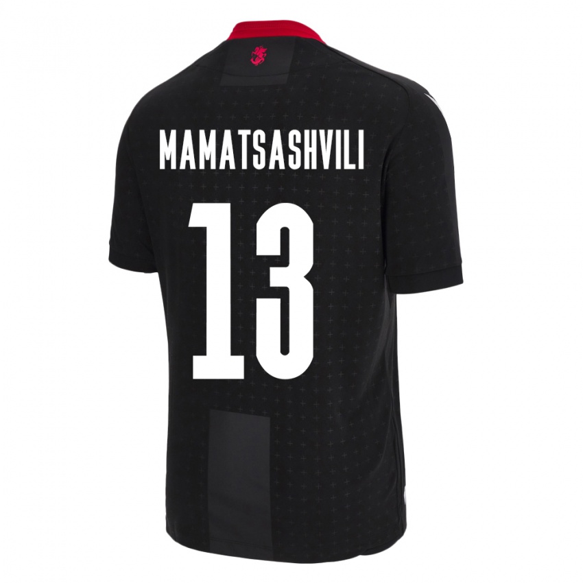 Heren Georgia Saba Mamatsashvili #13 Zwart Uitshirt Uittenue 24-26 T-Shirt België