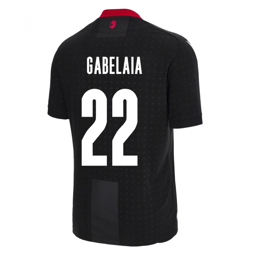 Heren Georgia Svetalna Gabelaia #22 Zwart Uitshirt Uittenue 24-26 T-Shirt België