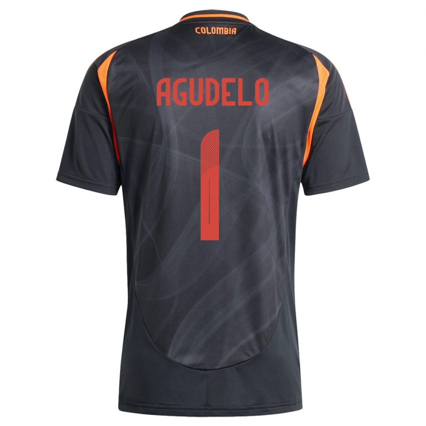 Heren Colombia Luisa Agudelo #1 Zwart Uitshirt Uittenue 24-26 T-Shirt België