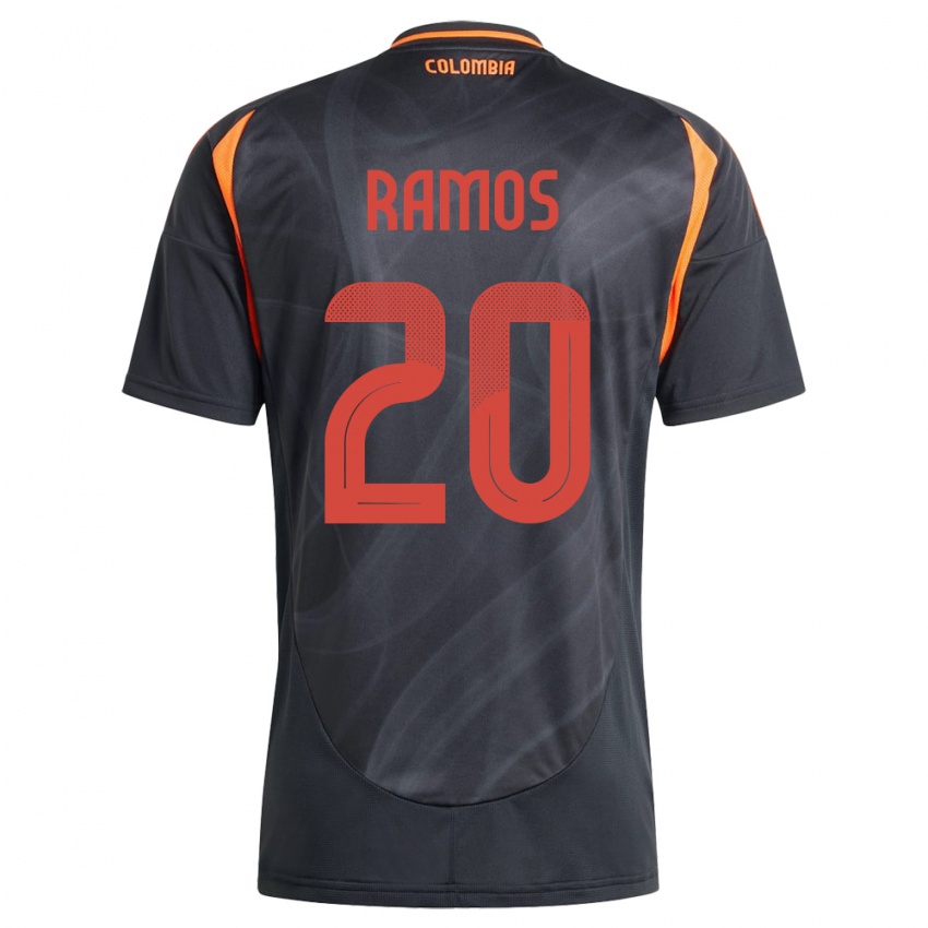 Herren Kolumbien Mónica Ramos #20 Schwarz Auswärtstrikot Trikot 24-26 T-Shirt Belgien