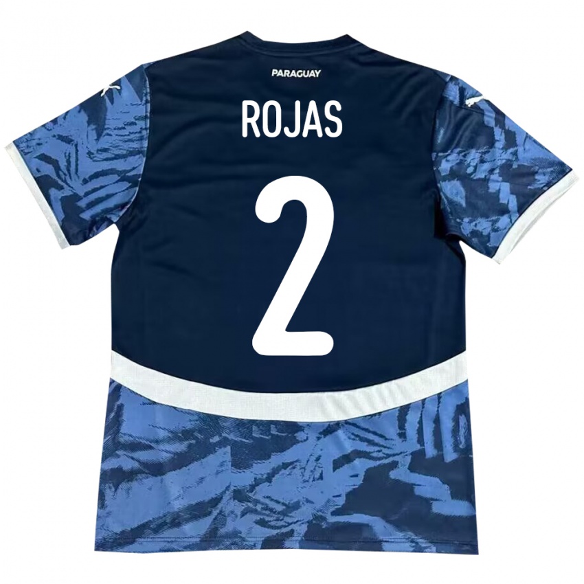 Heren Paraguay Robert Rojas #2 Blauw Uitshirt Uittenue 24-26 T-Shirt België
