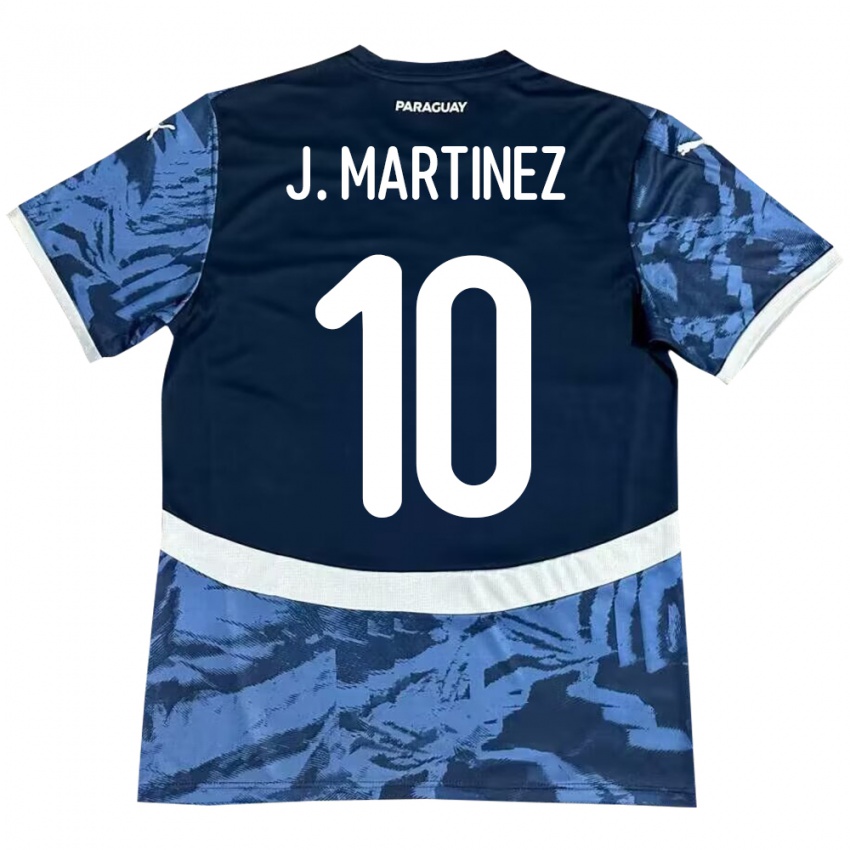 Heren Paraguay Jessica Martínez #10 Blauw Uitshirt Uittenue 24-26 T-Shirt België