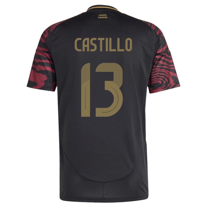 Heren Peru Jesús Castillo #13 Zwart Uitshirt Uittenue 24-26 T-Shirt België