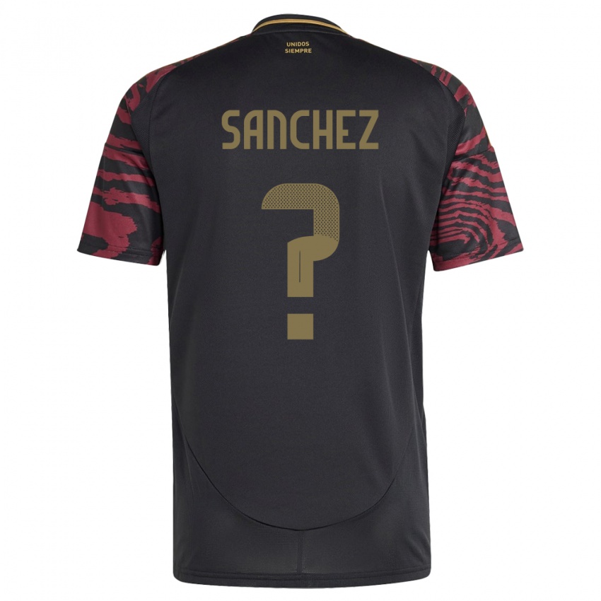 Herren Peru Sebastián Sánchez #0 Schwarz Auswärtstrikot Trikot 24-26 T-Shirt Belgien