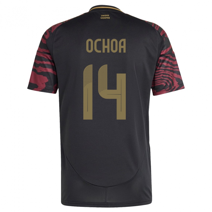 Herren Peru Victoria Ochoa #14 Schwarz Auswärtstrikot Trikot 24-26 T-Shirt Belgien