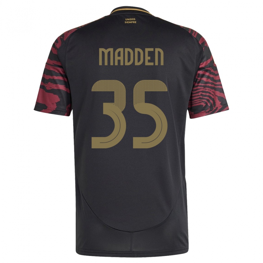 Herren Peru Savannah Madden #35 Schwarz Auswärtstrikot Trikot 24-26 T-Shirt Belgien