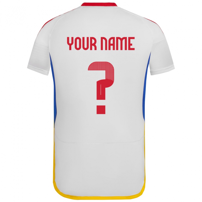 Heren Venezuela Uw Naam #0 Wit Uitshirt Uittenue 24-26 T-Shirt België