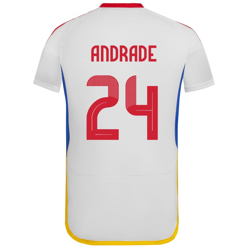 Heren Venezuela Kervin Andrade #24 Wit Uitshirt Uittenue 24-26 T-Shirt België