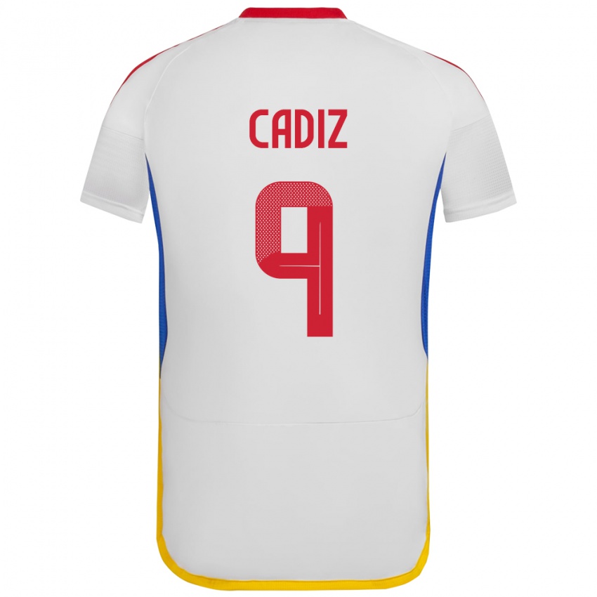 Heren Venezuela Jhonder Cádiz #9 Wit Uitshirt Uittenue 24-26 T-Shirt België