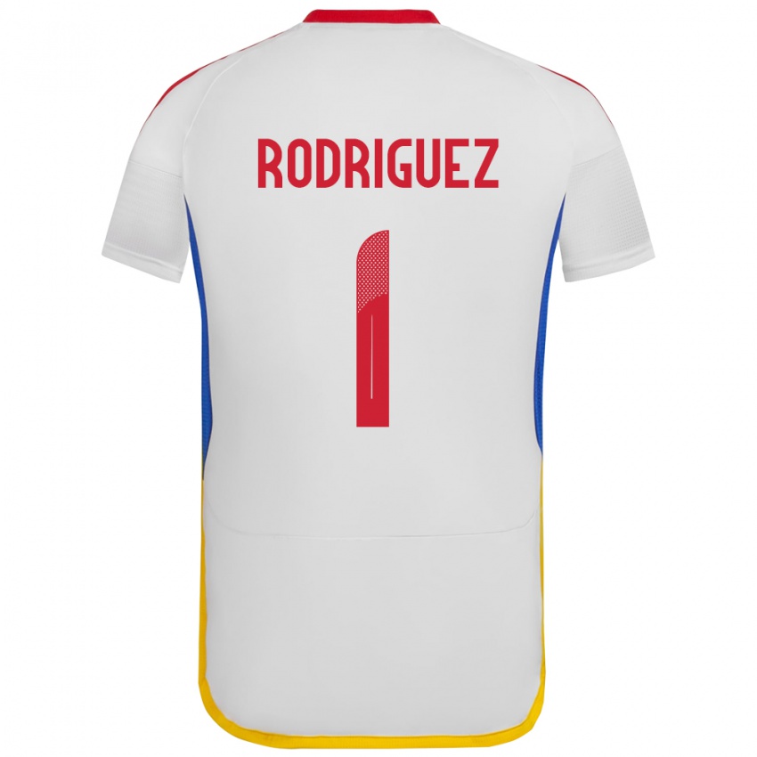 Homme Maillot Venezuela Samuel Rodriguez #1 Blanc Tenues Extérieur 24-26 T-Shirt Belgique