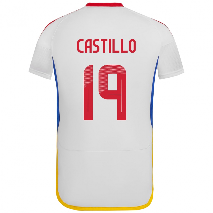 Heren Venezuela Bryan Castillo #19 Wit Uitshirt Uittenue 24-26 T-Shirt België