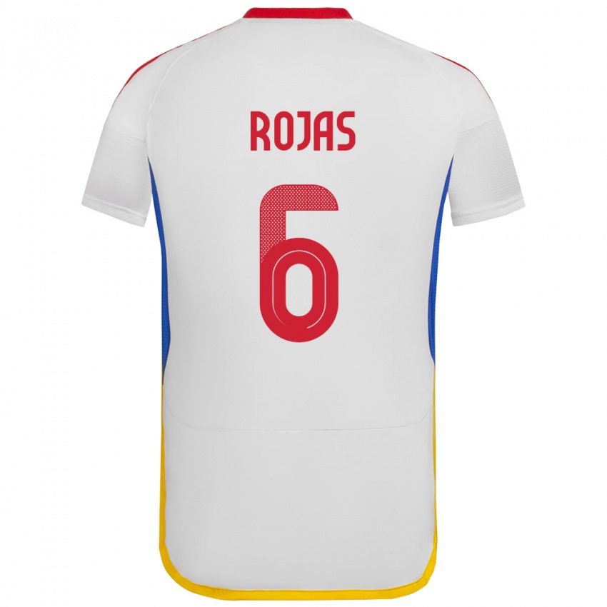 Heren Venezuela Carlos Rojas #6 Wit Uitshirt Uittenue 24-26 T-Shirt België