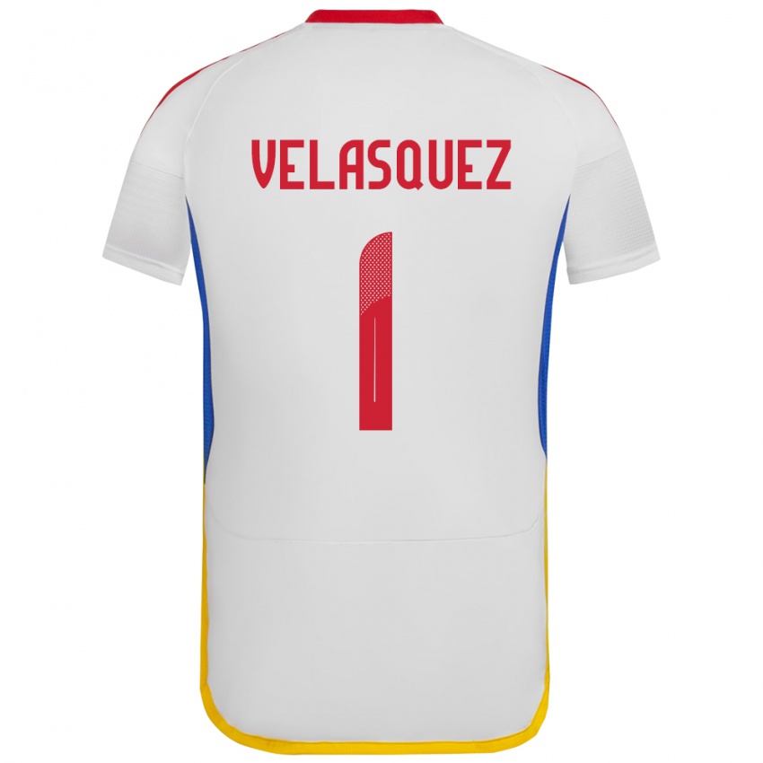 Herren Venezuela Yessica Velásquez #1 Weiß Auswärtstrikot Trikot 24-26 T-Shirt Belgien