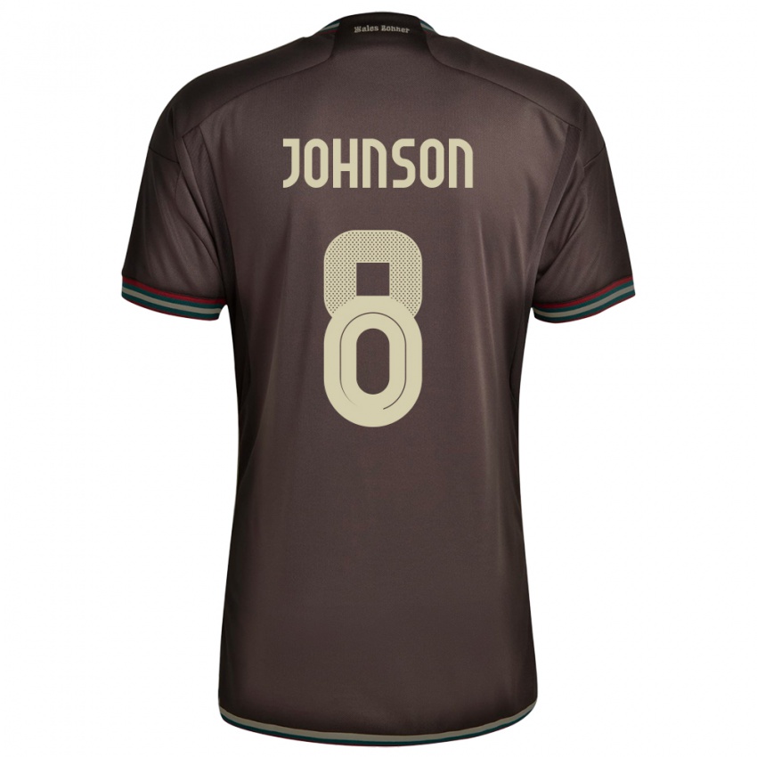 Heren Jamaica Daniel Johnson #8 Nachtbruin Uitshirt Uittenue 24-26 T-Shirt België