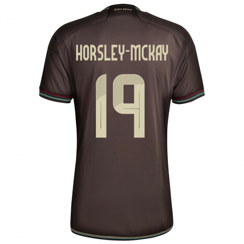 Heren Jamaica Kyron Horsley-Mckay #19 Nachtbruin Uitshirt Uittenue 24-26 T-Shirt België