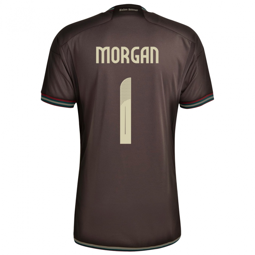 Heren Jamaica Aliyah Morgan #1 Nachtbruin Uitshirt Uittenue 24-26 T-Shirt België