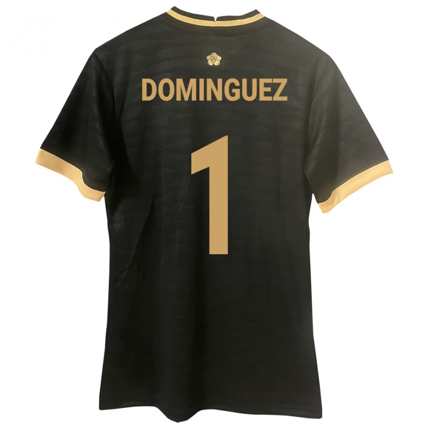 Herren Panama Valeska Domínguez #1 Schwarz Auswärtstrikot Trikot 24-26 T-Shirt Belgien