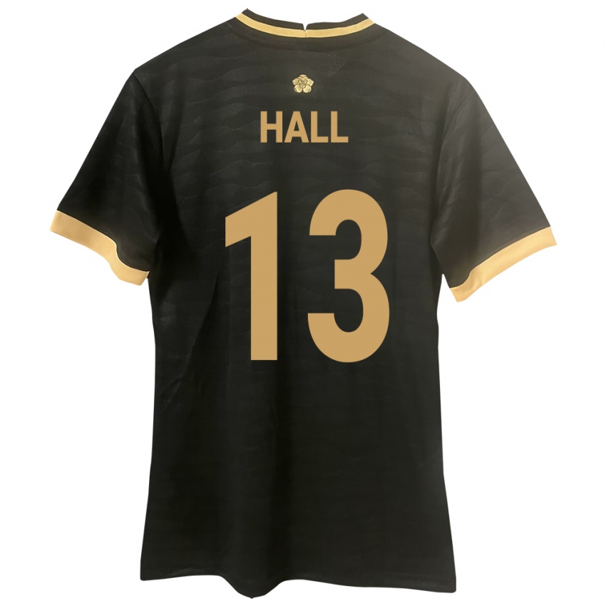 Herren Panama Gianna Hall #13 Schwarz Auswärtstrikot Trikot 24-26 T-Shirt Belgien