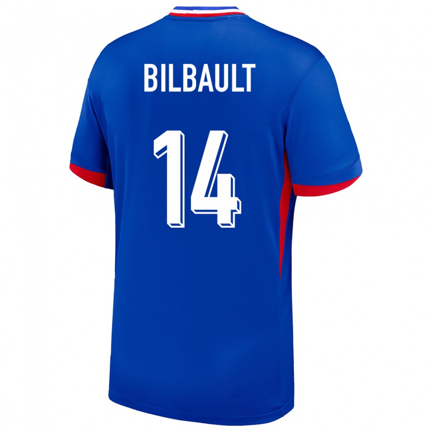 Damen Frankreich Charlotte Bilbault #14 Blau Heimtrikot Trikot 24-26 T-Shirt Belgien