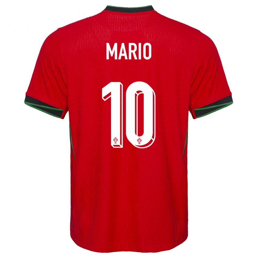Femme Maillot Portugal Joao Mario #10 Rouge Tenues Domicile 24-26 T-Shirt Belgique