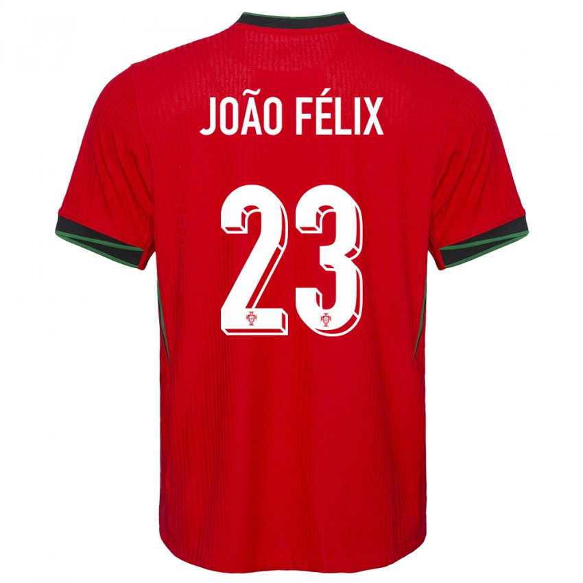 Femme Maillot Portugal Joao Felix #23 Rouge Tenues Domicile 24-26 T-Shirt Belgique