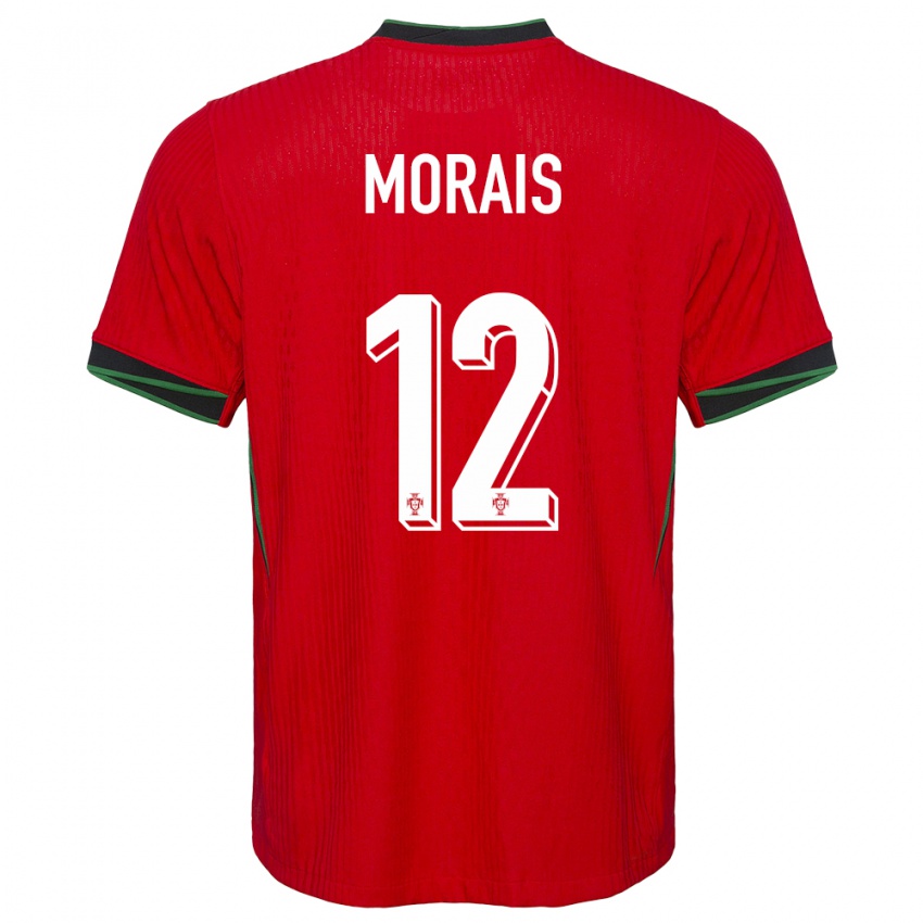 Femme Maillot Portugal Patricia Morais #12 Rouge Tenues Domicile 24-26 T-Shirt Belgique