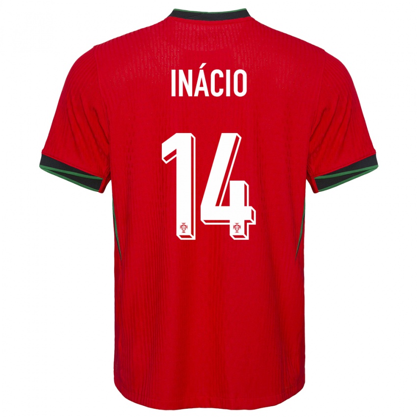 Damen Portugal Goncalo Inacio #14 Rot Heimtrikot Trikot 24-26 T-Shirt Belgien