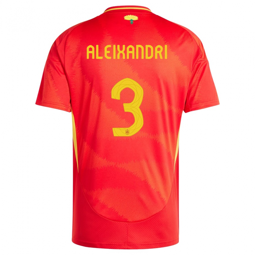 Dames Spanje Laia Aleixandri #3 Rood Thuisshirt Thuistenue 24-26 T-Shirt België
