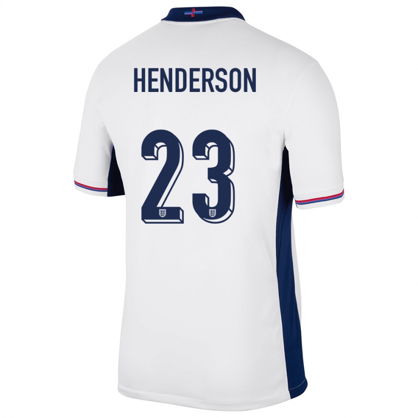 Dames Engeland Dean Henderson #23 Wit Thuisshirt Thuistenue 24-26 T-Shirt België