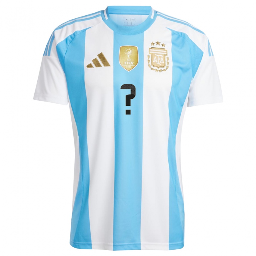 Dames Argentinië Uw Naam #0 Wit Blauw Thuisshirt Thuistenue 24-26 T-Shirt België