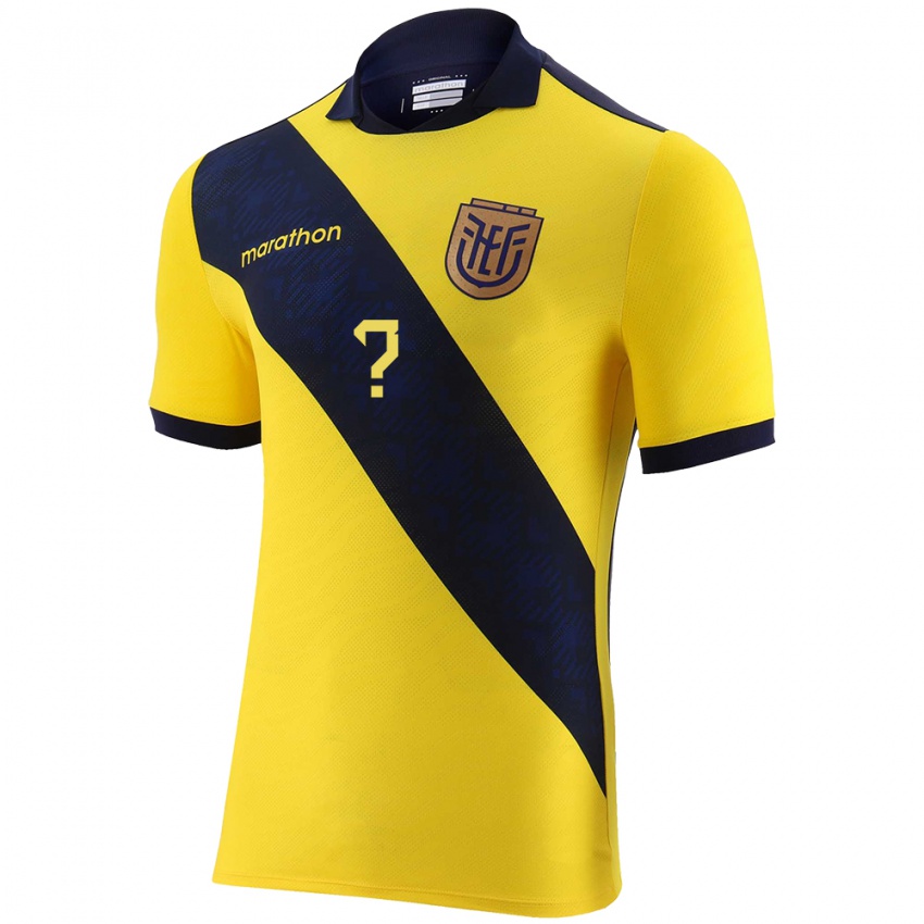 Dames Ecuador Uw Naam #0 Geel Thuisshirt Thuistenue 24-26 T-Shirt België