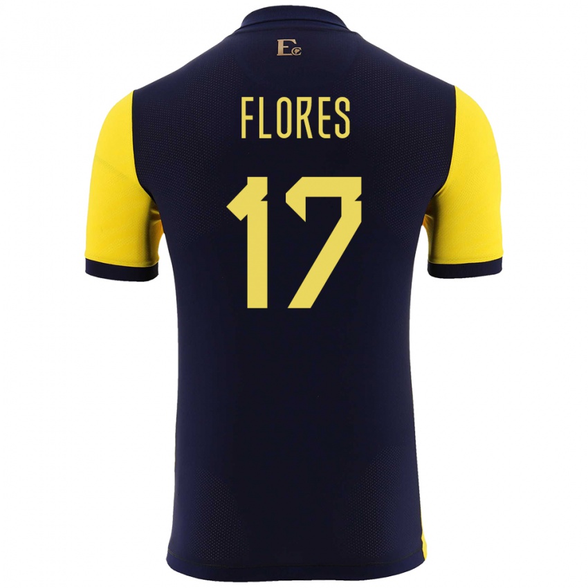 Dames Ecuador Karen Flores #17 Geel Thuisshirt Thuistenue 24-26 T-Shirt België