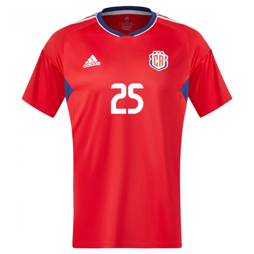 Femme Maillot Costa Rica Anthony Hernandez #25 Rouge Tenues Domicile 24-26 T-Shirt Belgique