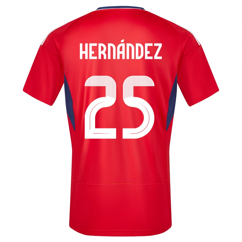 Dames Costa Rica Anthony Hernandez #25 Rood Thuisshirt Thuistenue 24-26 T-Shirt België