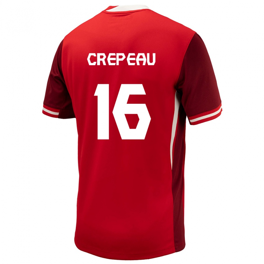 Dames Canada Maxime Crepeau #16 Rood Thuisshirt Thuistenue 24-26 T-Shirt België