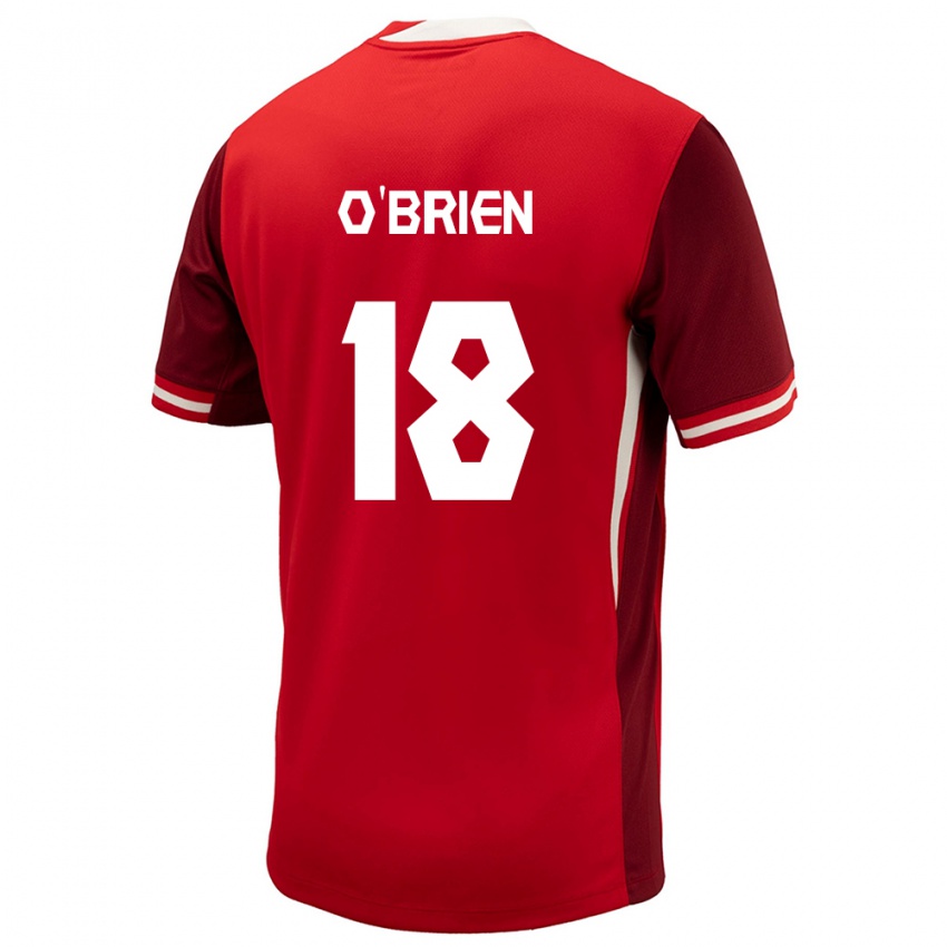 Femme Maillot Canada Alexander O'brien #18 Rouge Tenues Domicile 24-26 T-Shirt Belgique