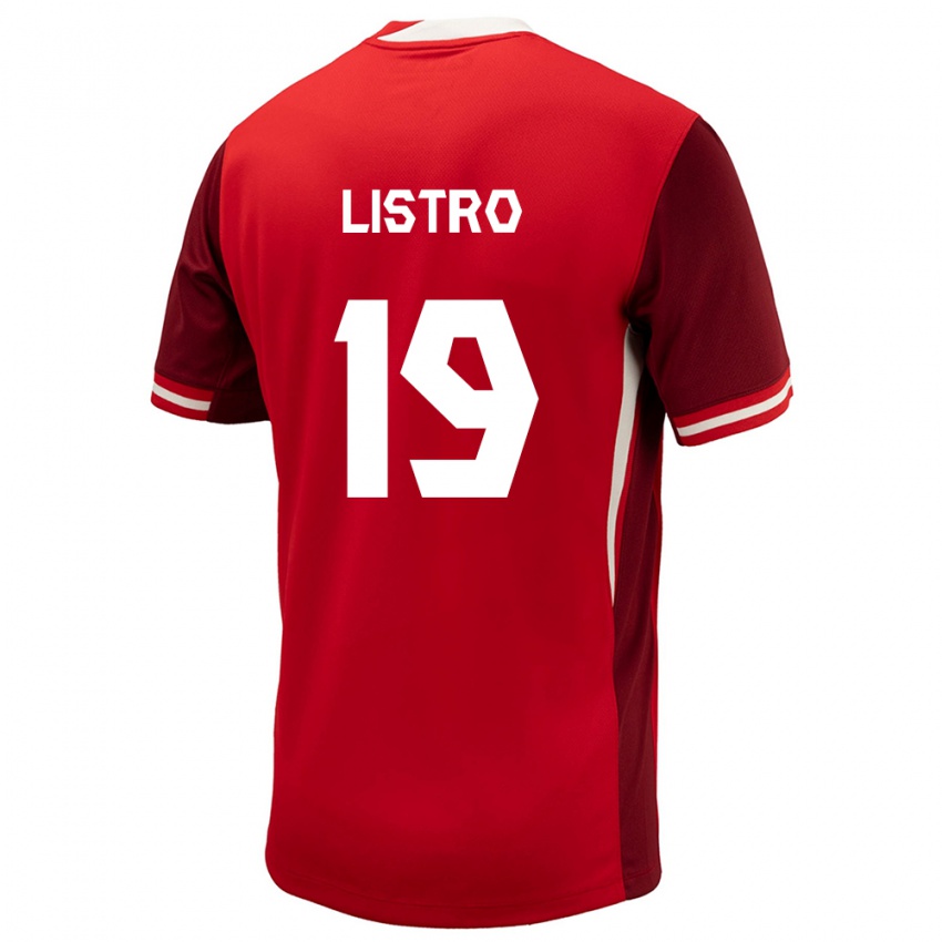 Dames Canada Jordyn Listro #19 Rood Thuisshirt Thuistenue 24-26 T-Shirt België