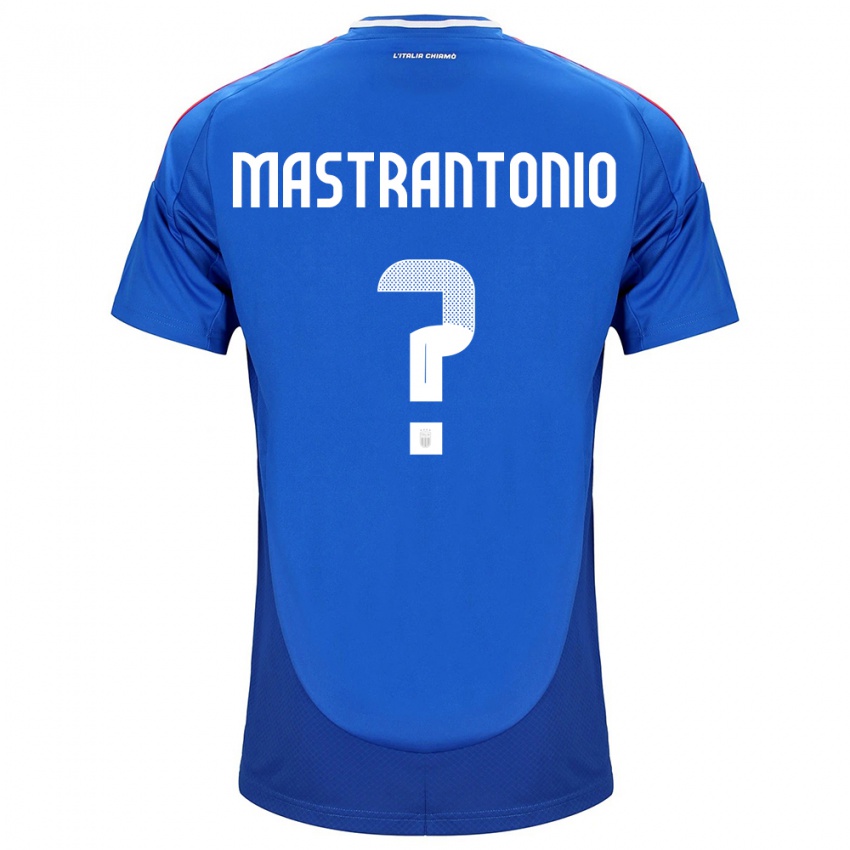 Dames Italië Davide Mastrantonio #0 Blauw Thuisshirt Thuistenue 24-26 T-Shirt België