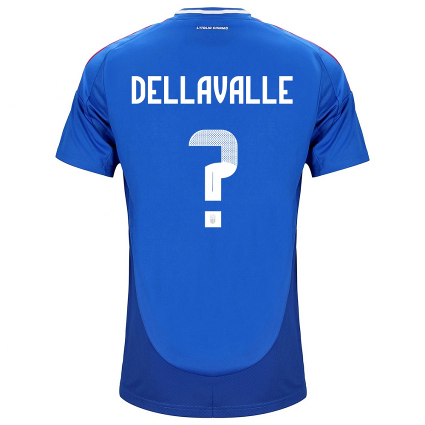 Femme Maillot Italie Alessandro Dellavalle #0 Bleu Tenues Domicile 24-26 T-Shirt Belgique